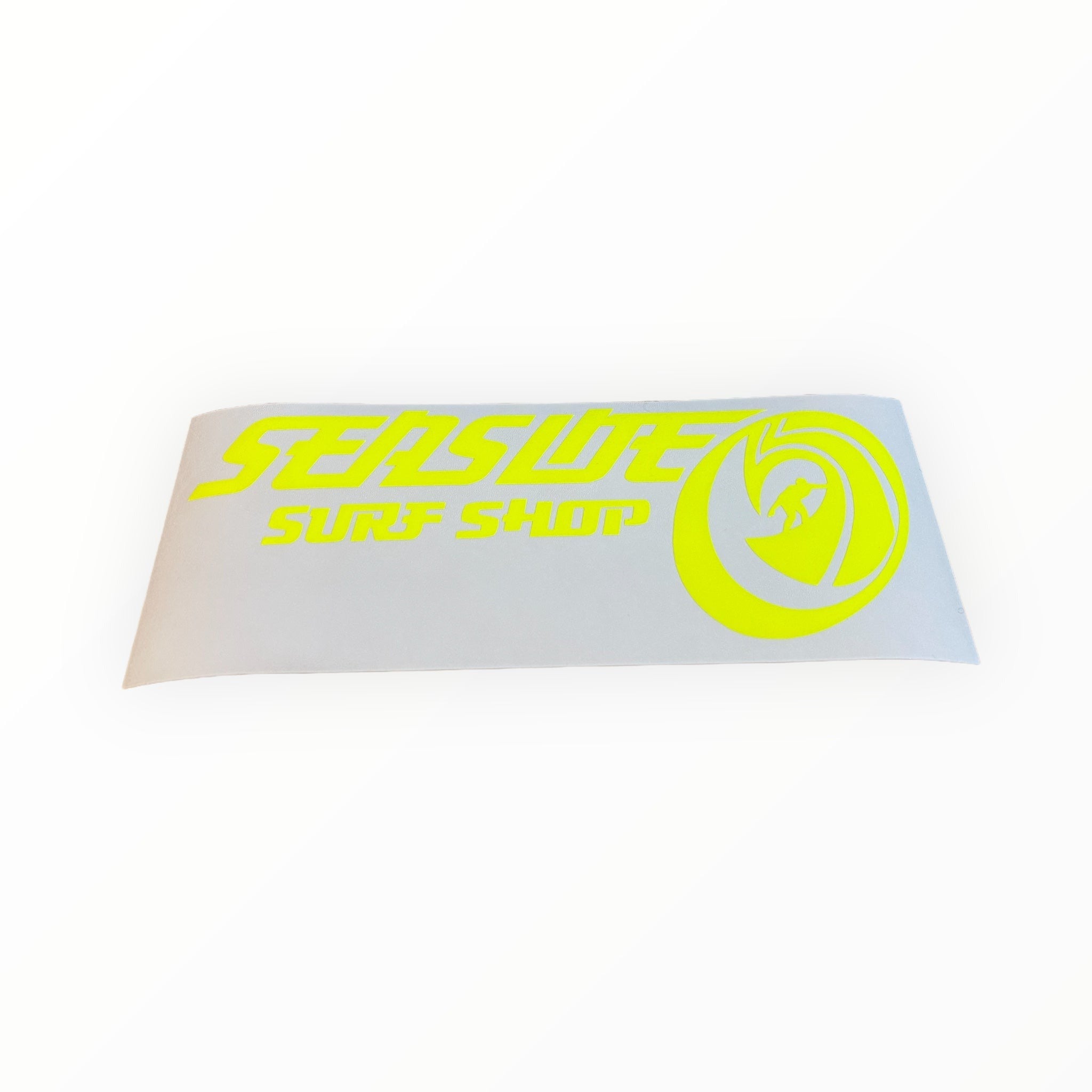 Seaside Surf Shop - OG Rider Transfer Sticker - 8x3" Neon Yellow