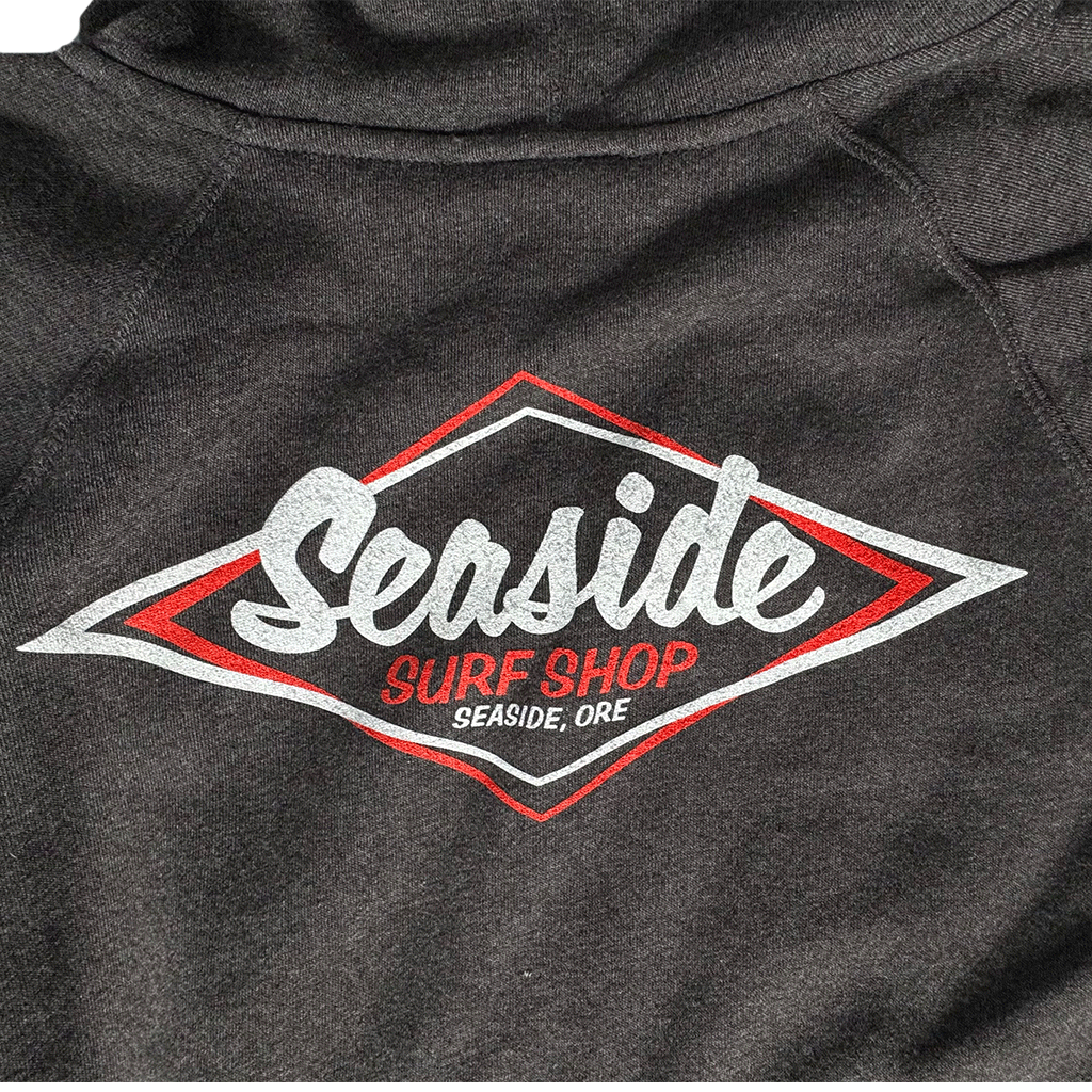 Seaside Surf Shop Vintage Logo Zip Hoody - Smoke/Carbon