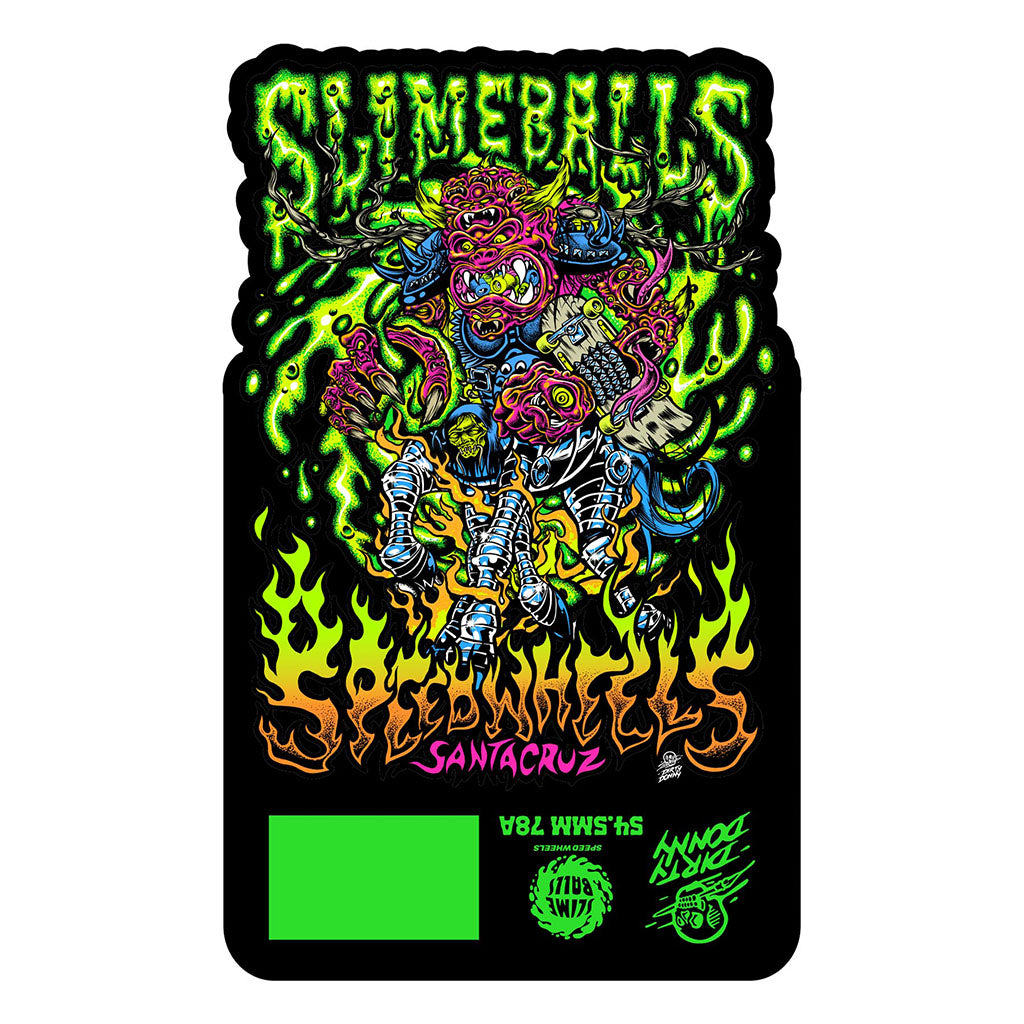 Slime Balls Wheels 54.5mm Dirty Donny Mini OG Slime Green 78a - Green