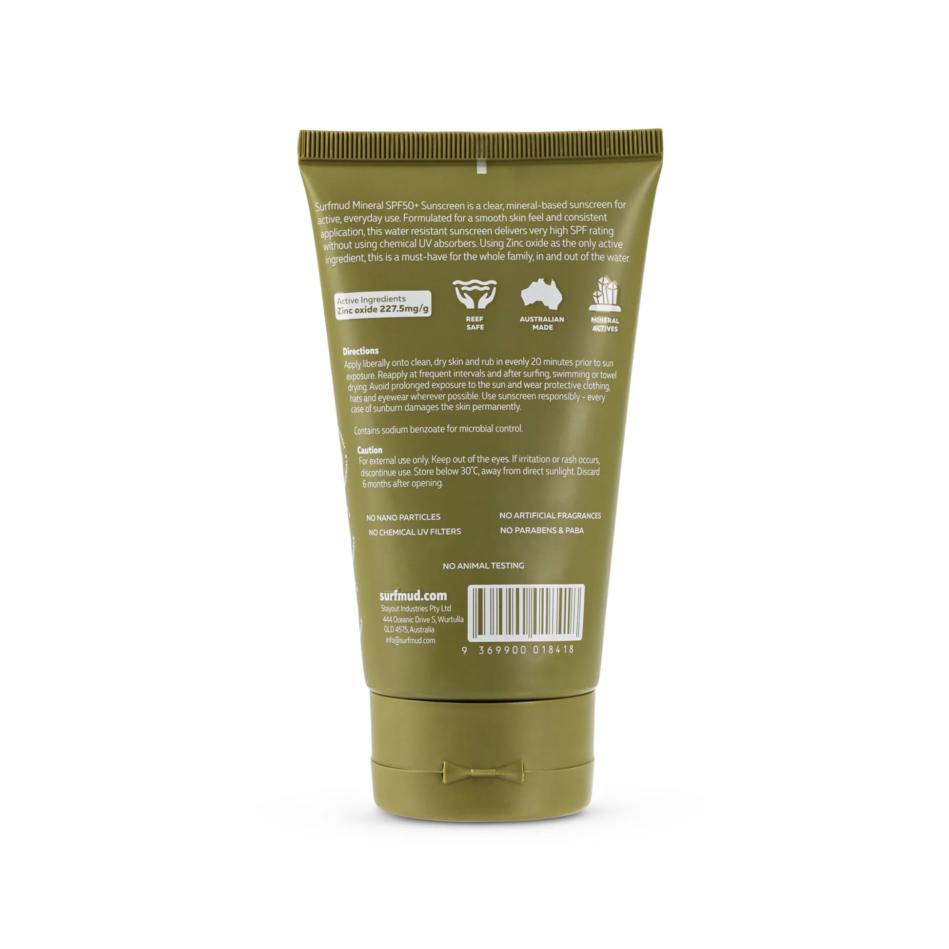 Surfmud Australia - Mineral Sunscreen SPF50 Sunscreen - 125g