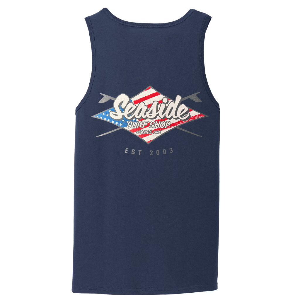 Seaside Surf Stars & Stripes Tank Top - Navy