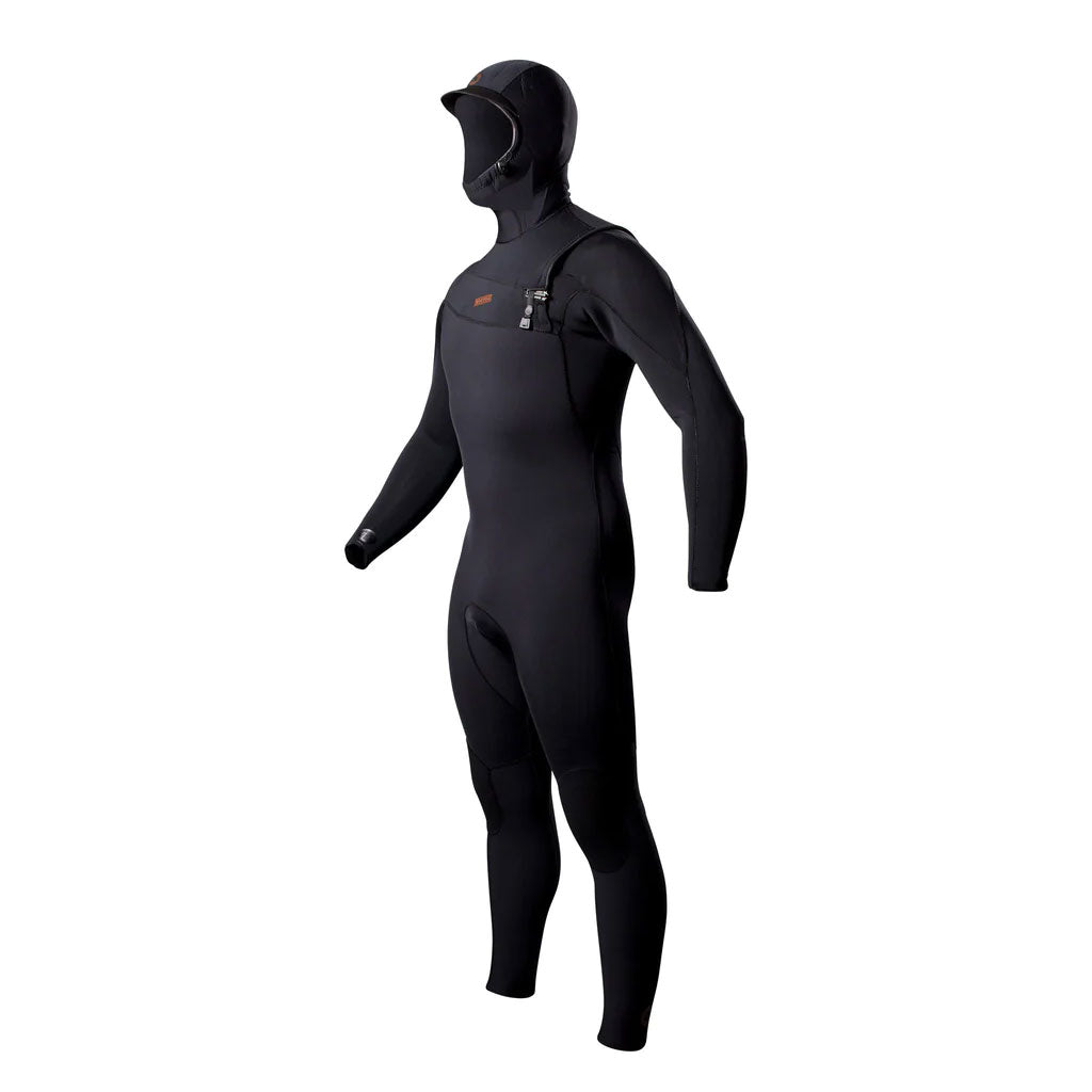 USED - Adelio Mens 5/4 Conner Hooded Deluxe Steamer Wetsuit - Black