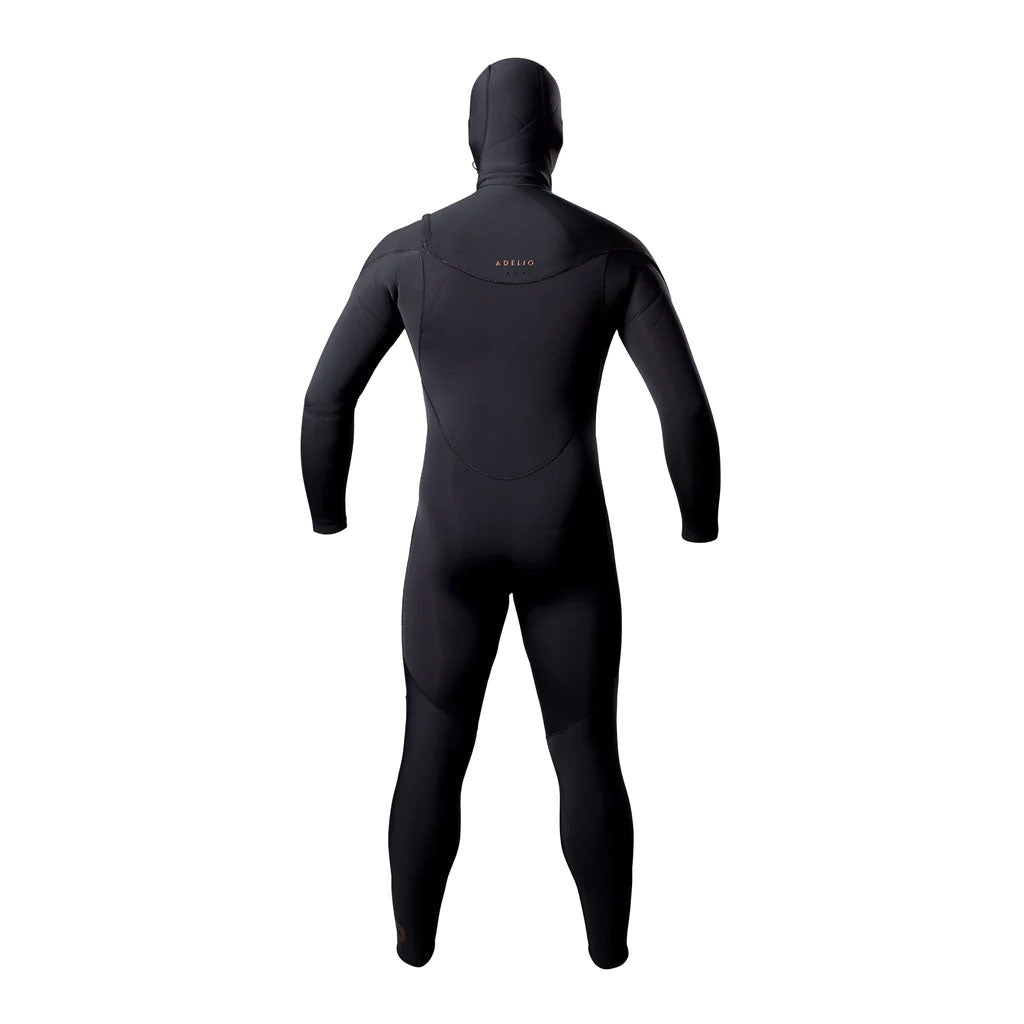 USED - Adelio Mens 5/4 Conner Hooded Deluxe Steamer Wetsuit - Black