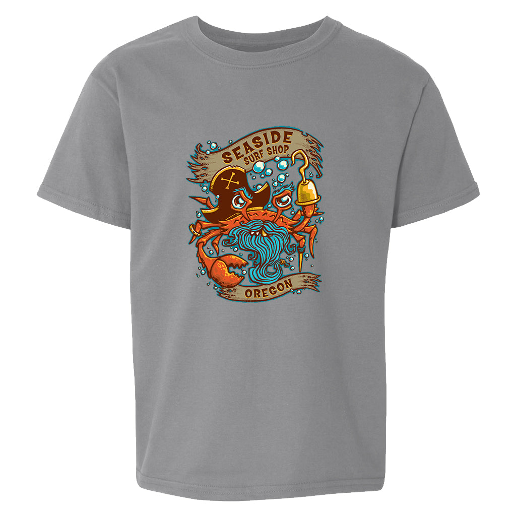 Seaside Surf Shop Pirate Crab Youth  S/S Tee - Steel Grey