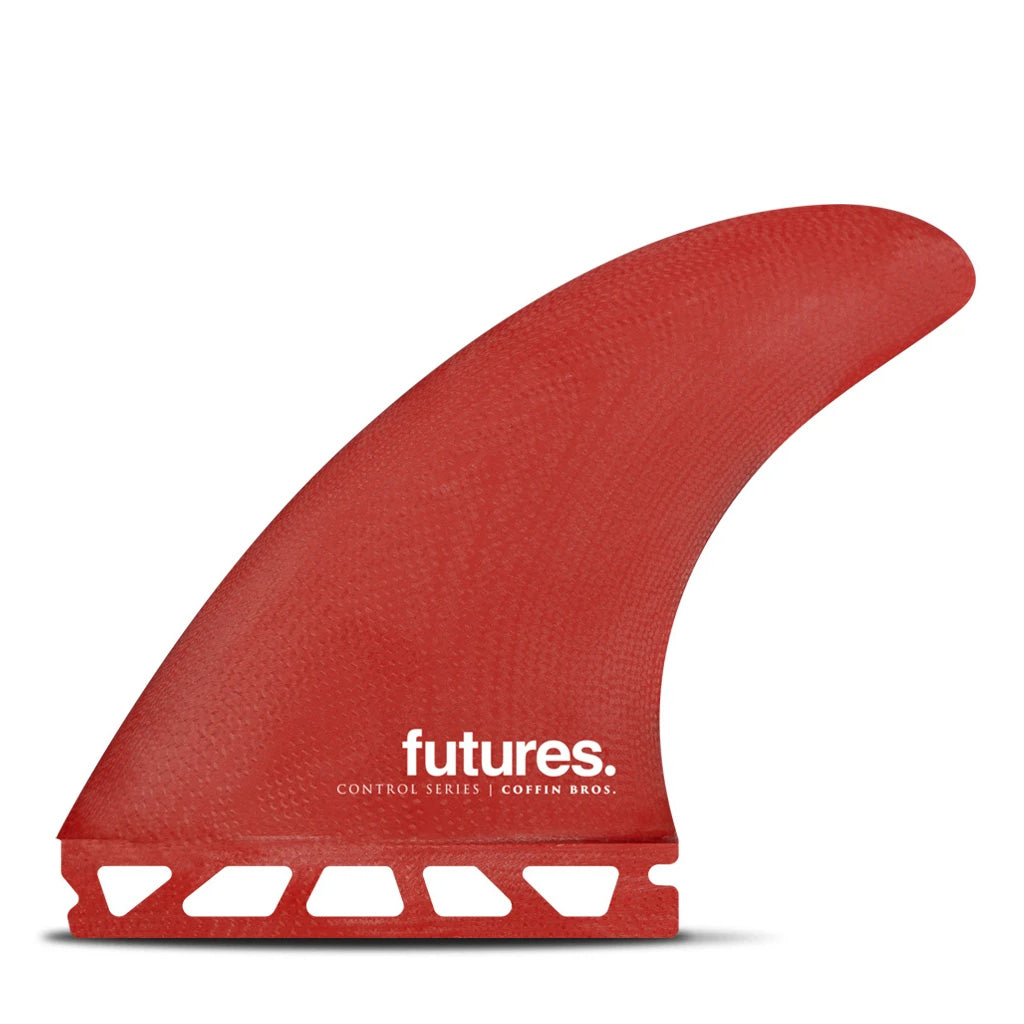 Futures Fins - Coffin Bros Fiberglass Tri Fin - Red/Black