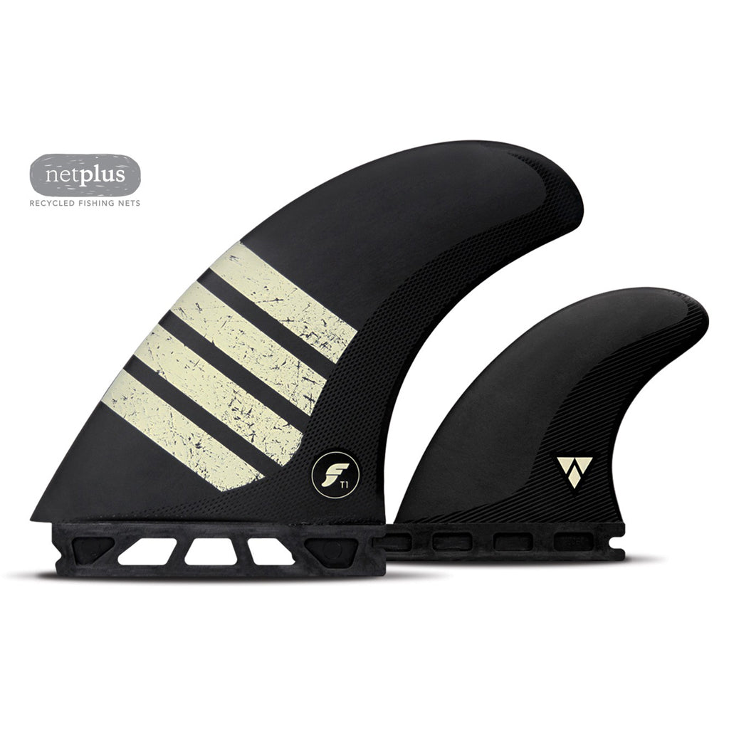 Futures Fins - FT1 Twin + 1 Alpha Series - Carbon/Tan
