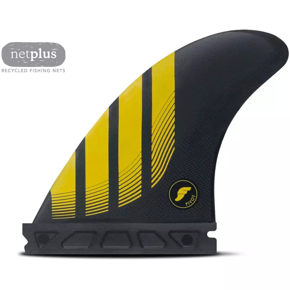 Futures Fins - P4 Alpha Small Thruster Fin Set - Carbon/Yellow