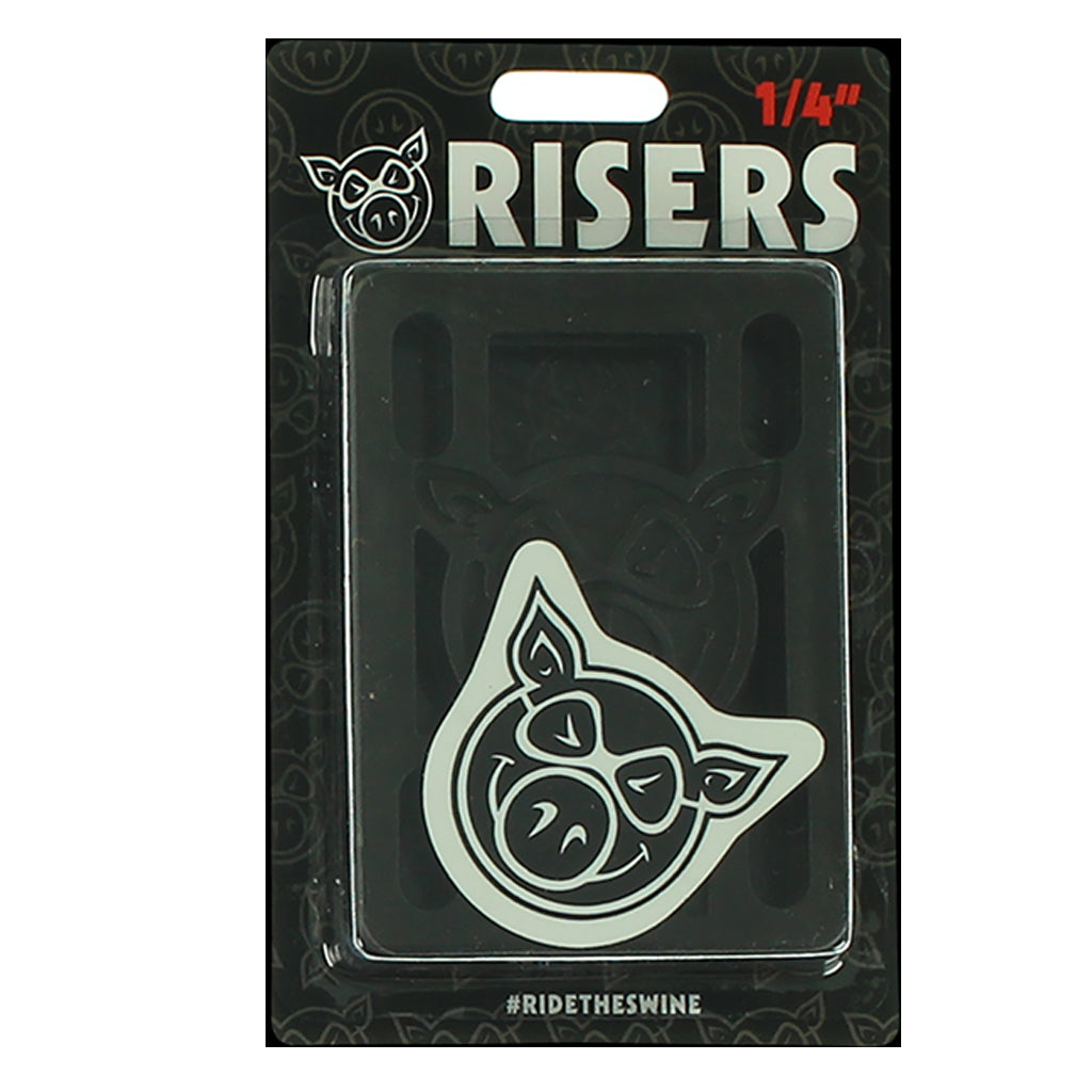Pig 1/4" Skateboard Risers - Black
