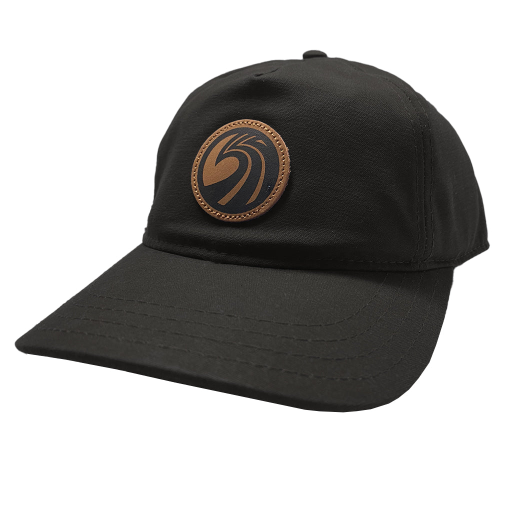 Seaside Surf Shop OG Wave Logo Badge Cap - Waxed Canvas/Jet Black