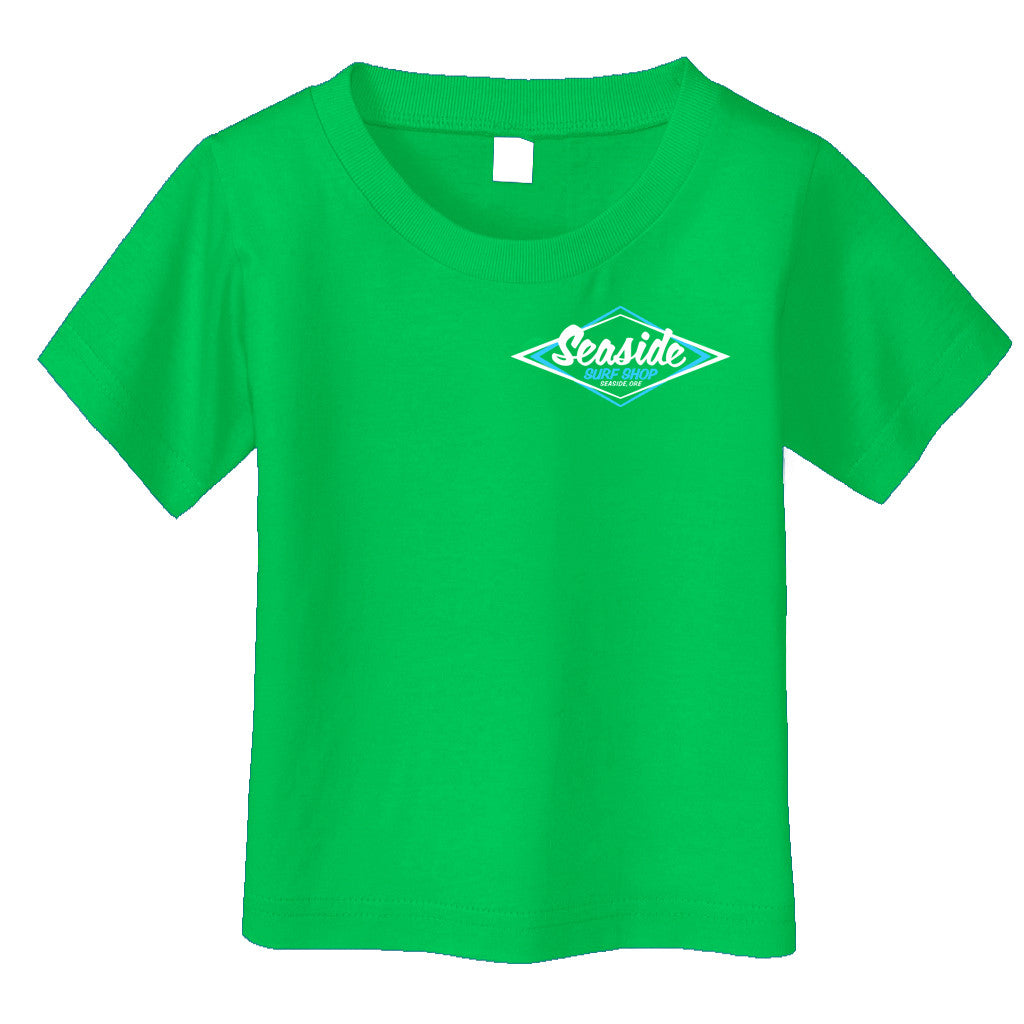 Seaside Surf Shop Toddler Vintage Logo Tee - Clover Green