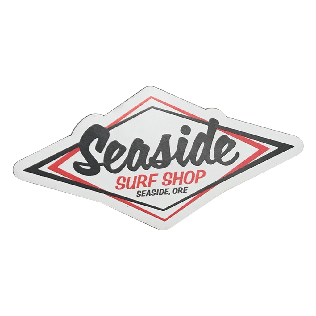 Seaside Surf Shop - Vintage Logo Magnet - Black/Red