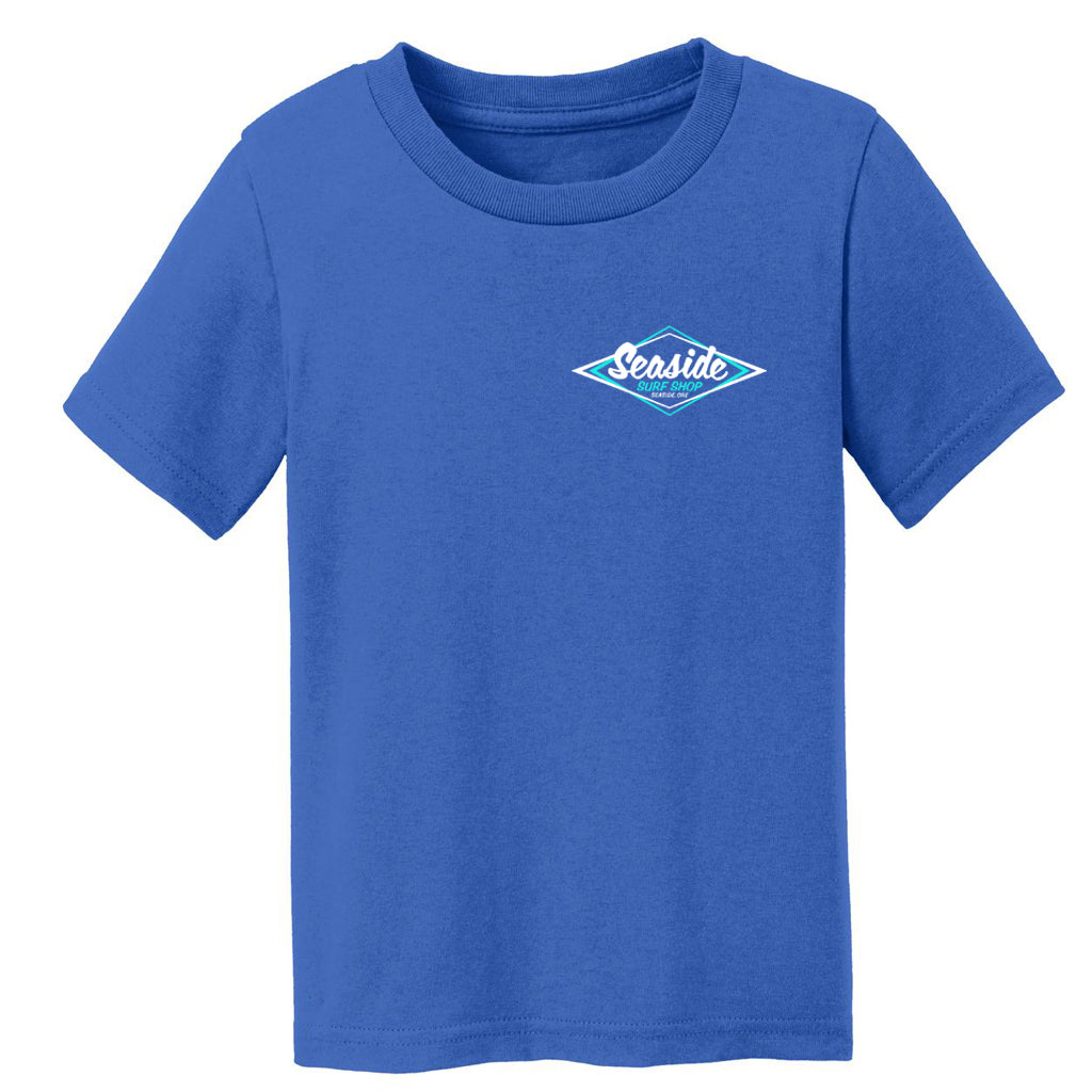 Seaside Surf Shop Youth Vintage Logo Tee - Royal Blue