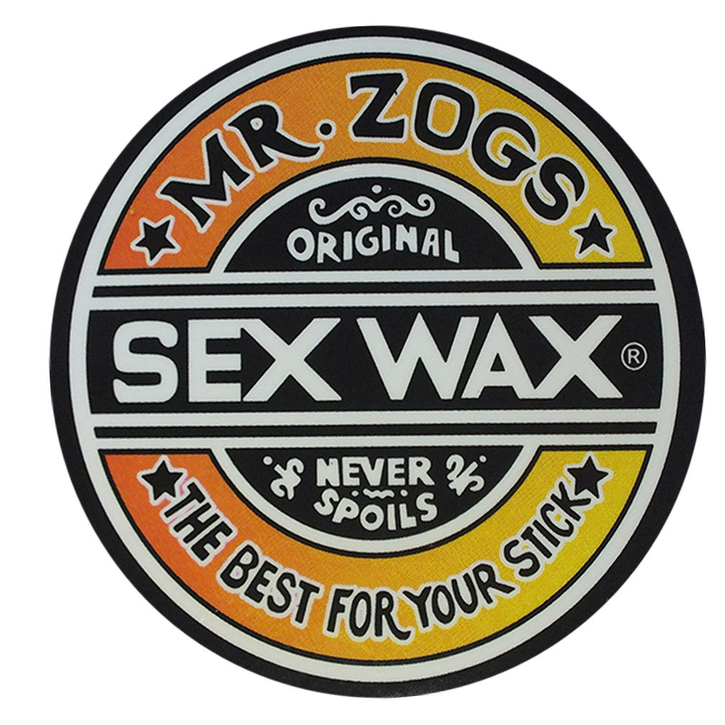 Sex Wax Classic Logo Stickers - 10" Orange Fade