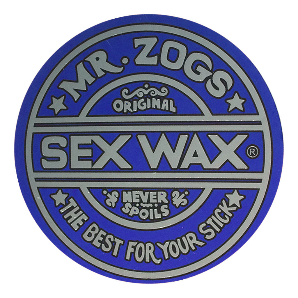 Sex Wax Classic Logo Stickers - 3" Metallic Blue
