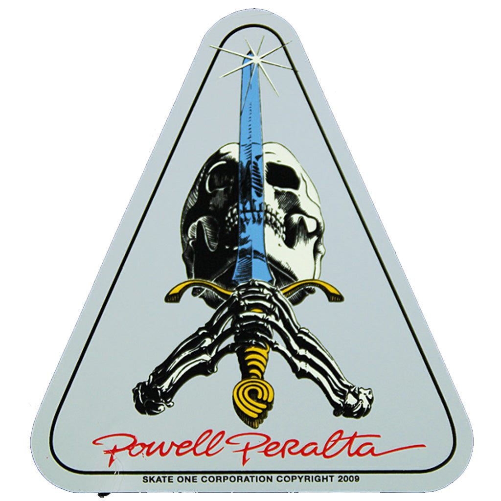 Powell Peralta Skull &amp; Sword 4x3&quot; Sticker - Seaside Surf Shop 