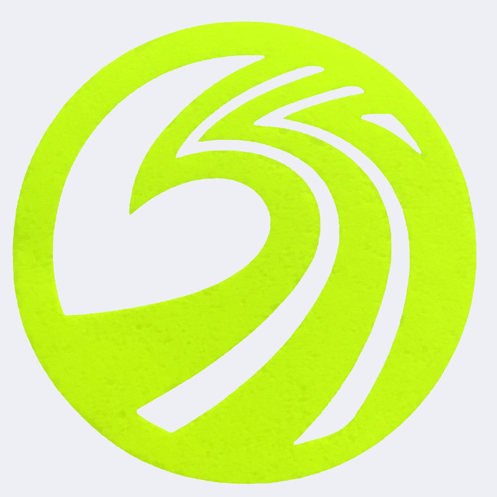SSS - OG Wave Transfer Sticker - 4.25" Neon Yellow