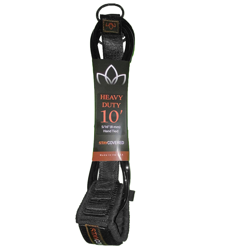 Stay Covered Heavy Duty Hand Tied Surfboard Leash - 10&