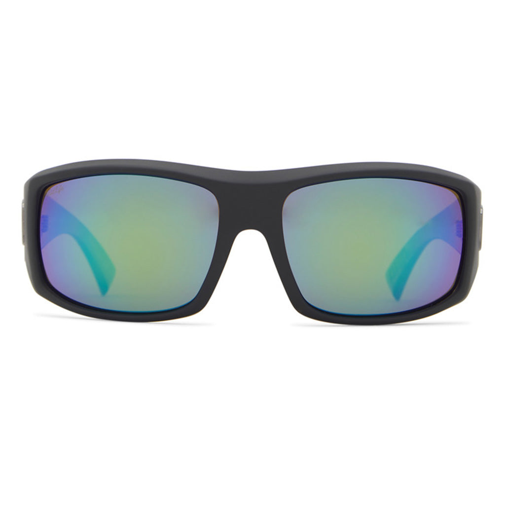 Von Zipper Clutch Sunglasses - Black Satin/Green Glass Polarized