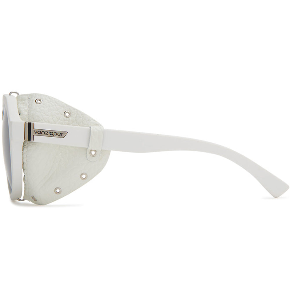 Von Zipper Psychwig Sunglasses -White Satin/Silver Chrome