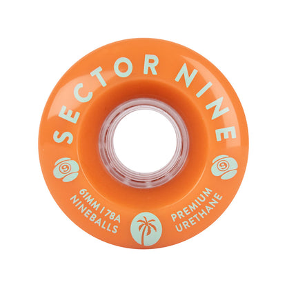 61mm 78A Nineballs Wheel Set - Creamsicles