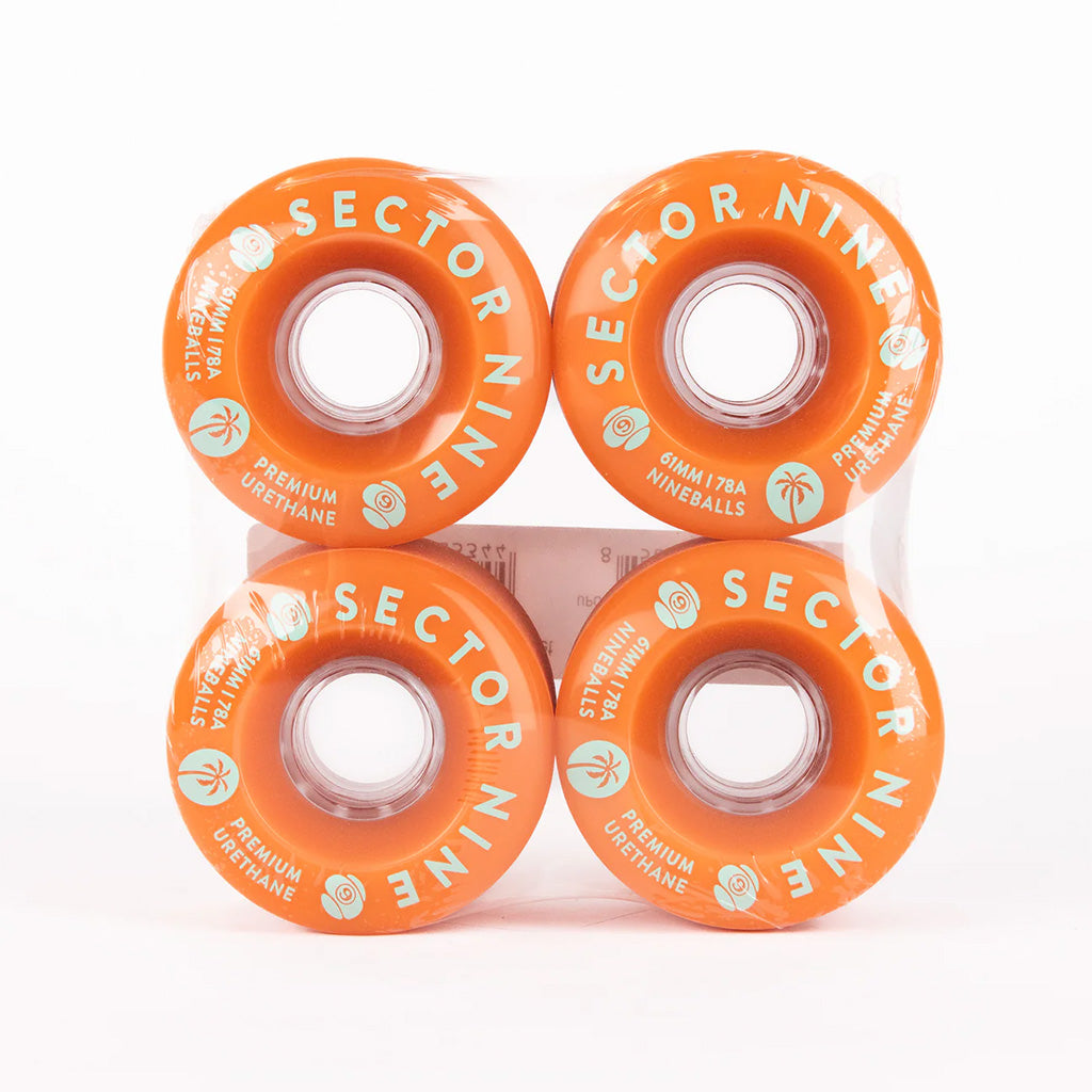 61mm 78A Nineballs Wheel Set - Creamsicles