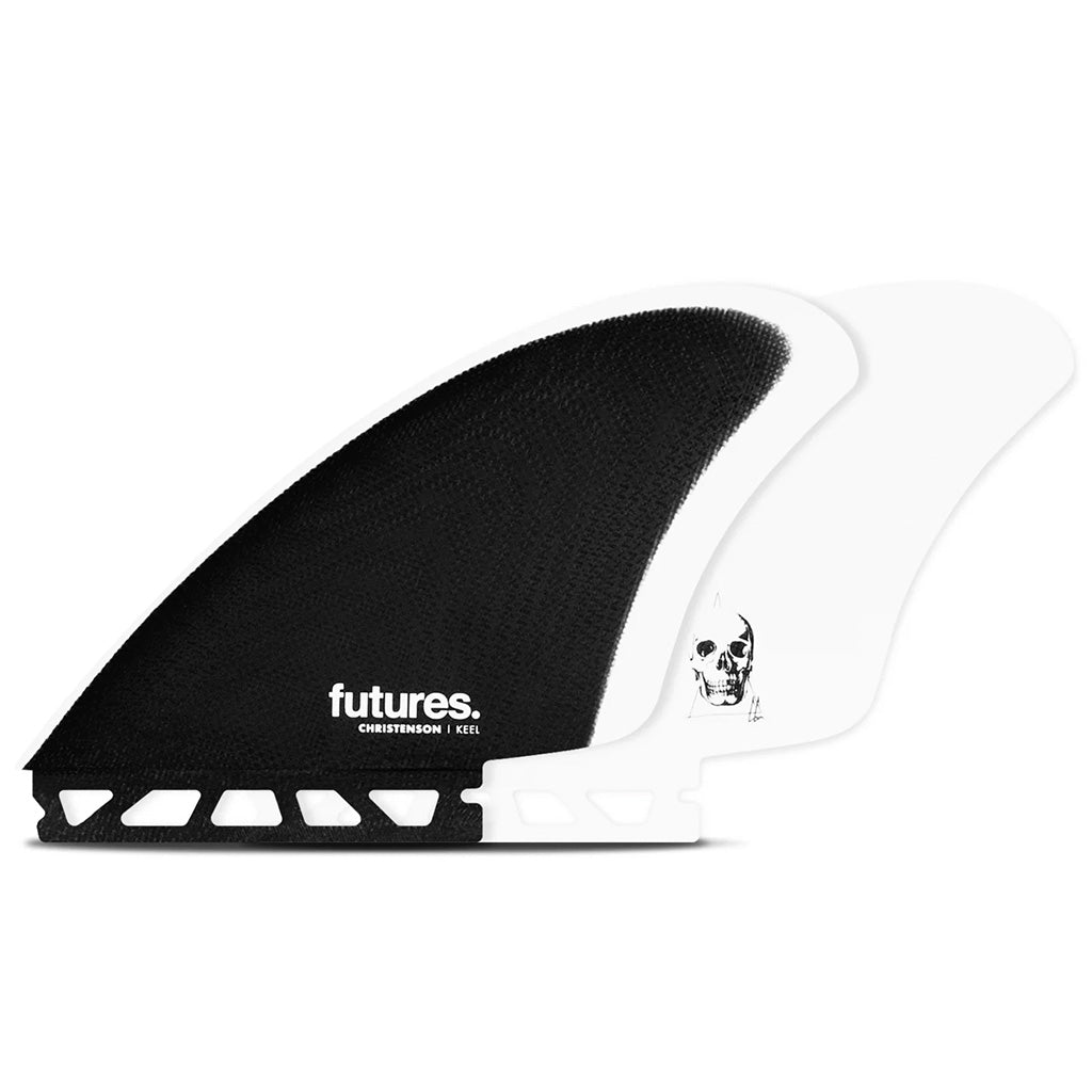 Futures Fins - Christenson Keel  Fiberglass - Black/White