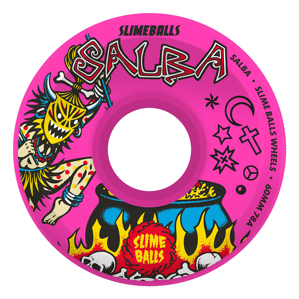 60mm Salba Witch Doctor Reissue OG Slime Pink   78a Slime Balls Wheels
