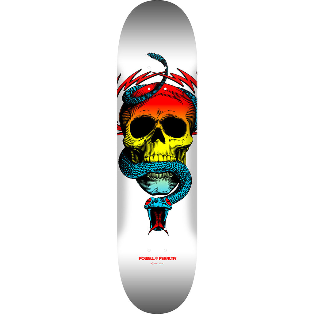 Powell Peralta McGill Skull &amp; Snake Skateboard Yellow Fade / White - Shape 244 K20 - 8.5 x 32.08