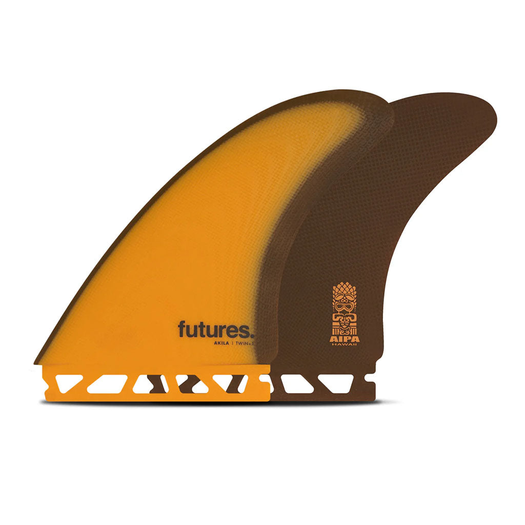 Futures Fins Akila Twin FiberglassTwin + 1 - Orange/Brown
