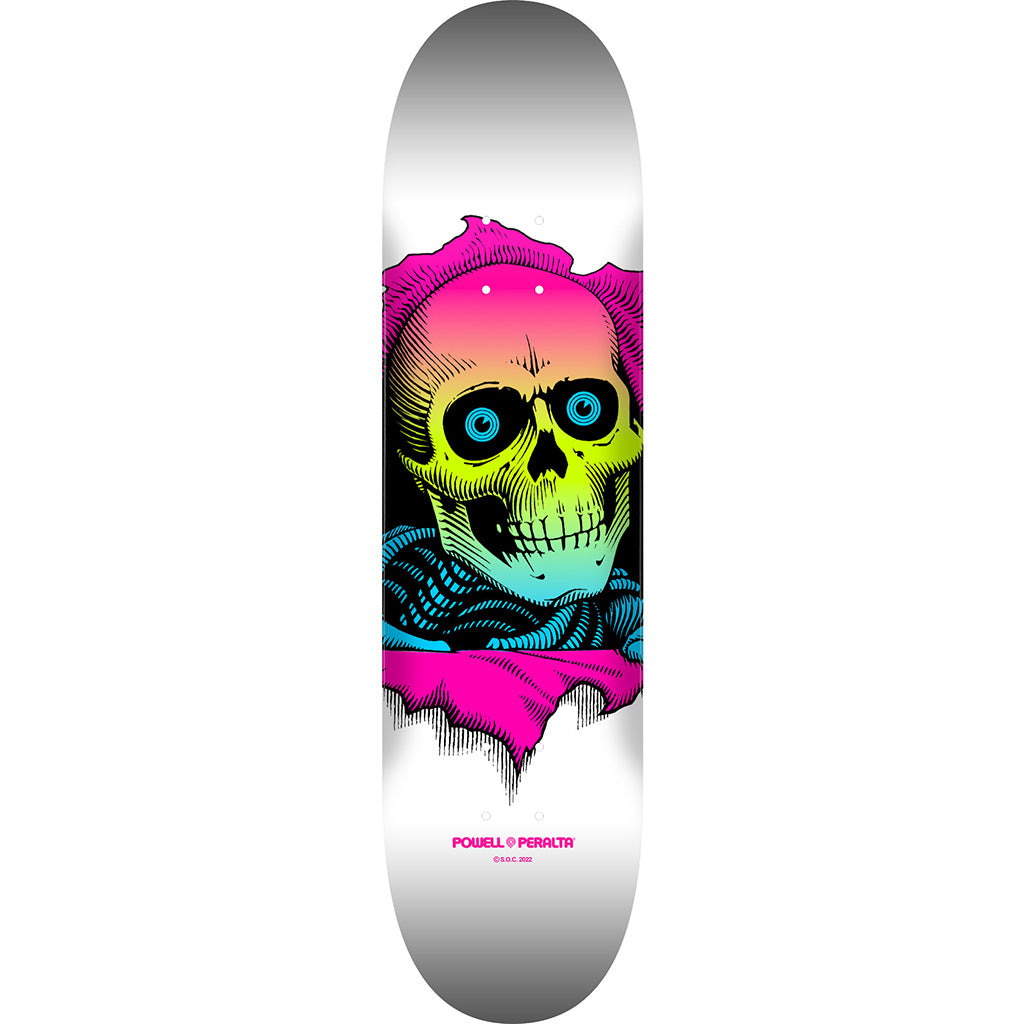 Powell Peralta Ripper Skateboard Deck Lime Fade / White - Shape 249 - 8.5 x 32.08