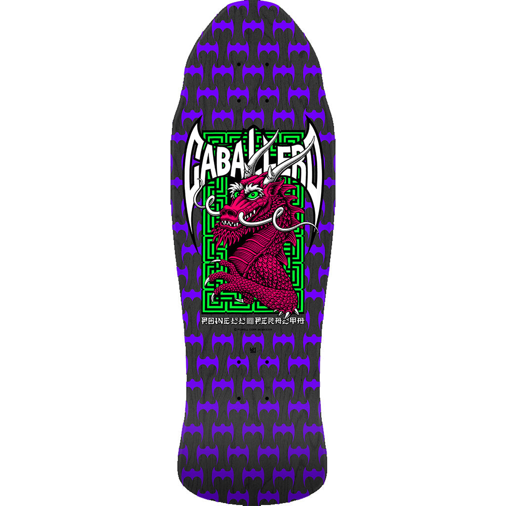 Powell Peralta Steve Caballero Street Reissue Skateboard Deck Black Stain - 9.625 x 29.75 - Seaside Surf Shop 