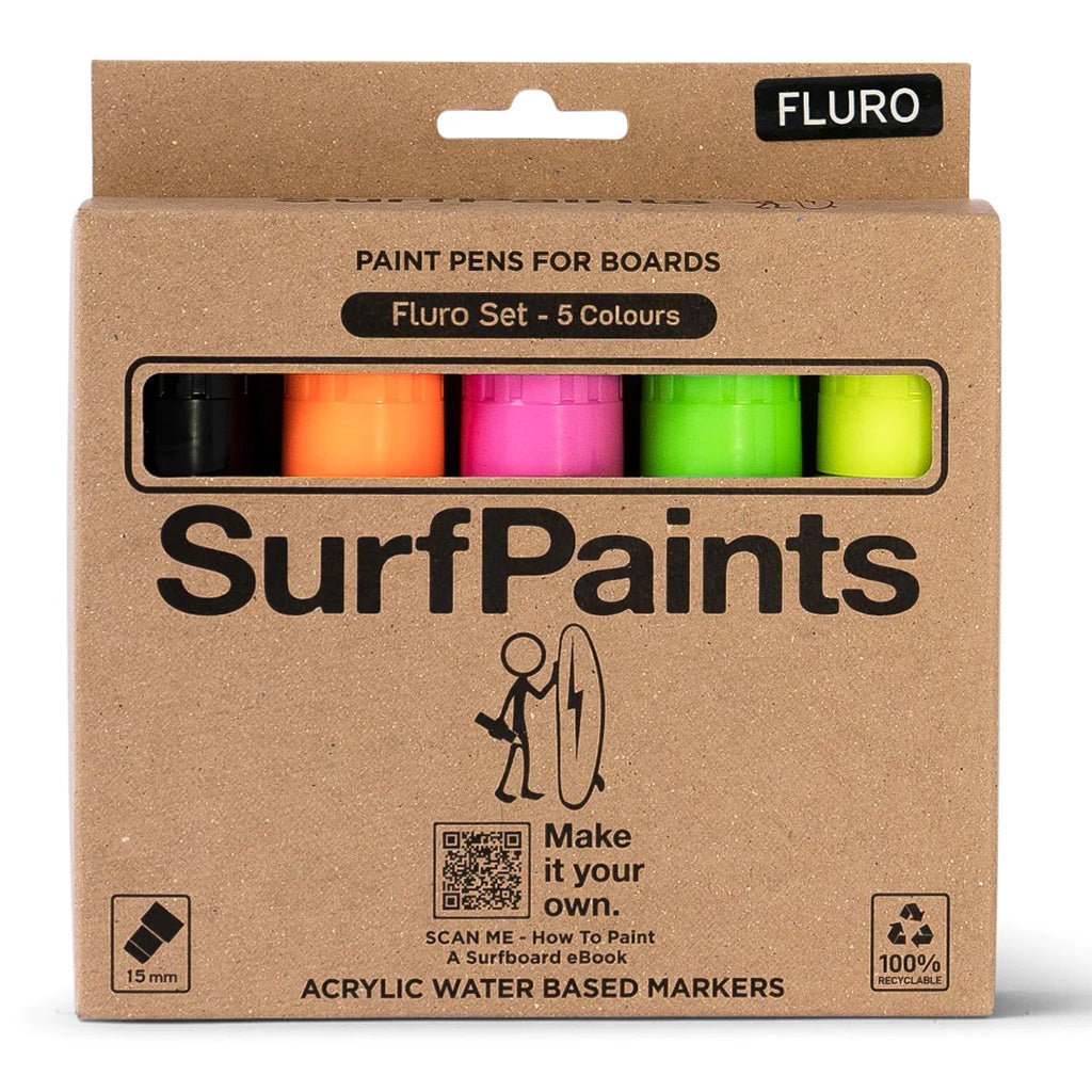 SurfPaints Surfboard Paint Pens - Fluro Set - Seaside Surf Shop 