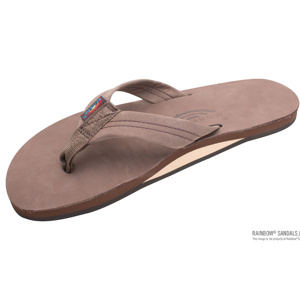Rainbow Sandals Mens Premier Leather Single Layer With Arch - Expresso