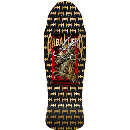 Powell Peralta Steve Caballero Street Reissue Skateboard Deck Black/Gold Foil - 9.625 x 29.75