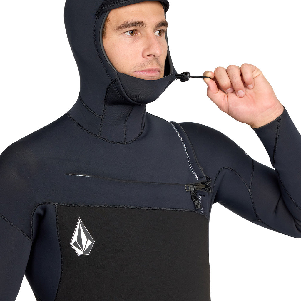 Volcom Modulator Mens 5/4/3mm Hooded Chest Zip Wetsuit - Black