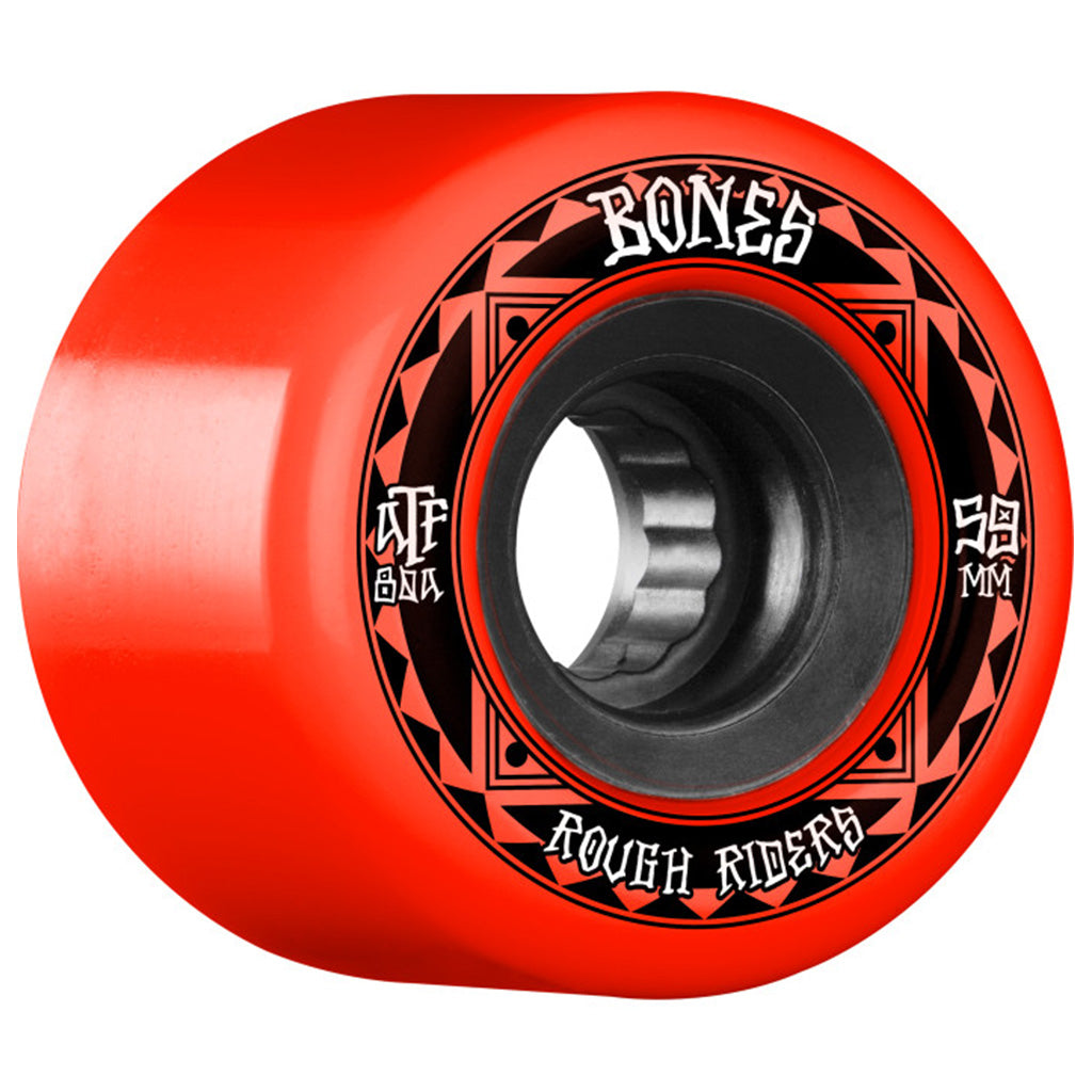 BONES WHEELS ATF Rough Rider Skateboard Wheels Runners 59mm 80a 4pk Red - Seaside Surf Shop 