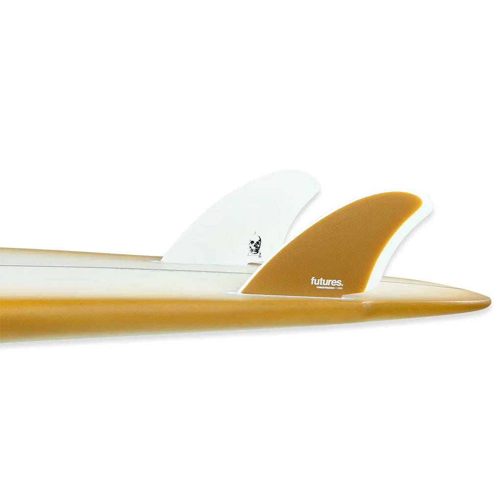 Futures Fins - Christenson Keel Fiberglass Fin - Brown/White - Seaside Surf Shop 