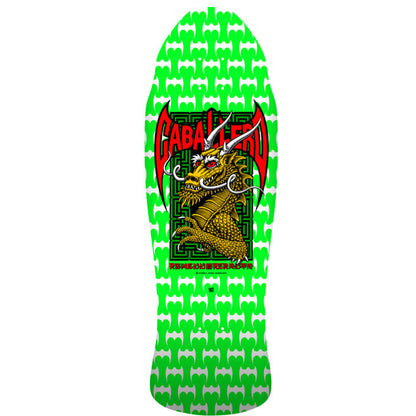 Powell Peralta Steve Caballero Street Reissue Skateboard Deck Green/White - 9.625 x 29.75