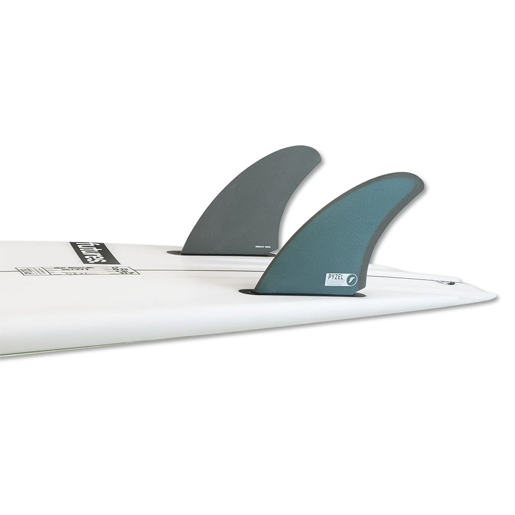 Futures Fins - Pyzel Bobcat FG Twin Fins - Blue Grey - Seaside Surf Shop 