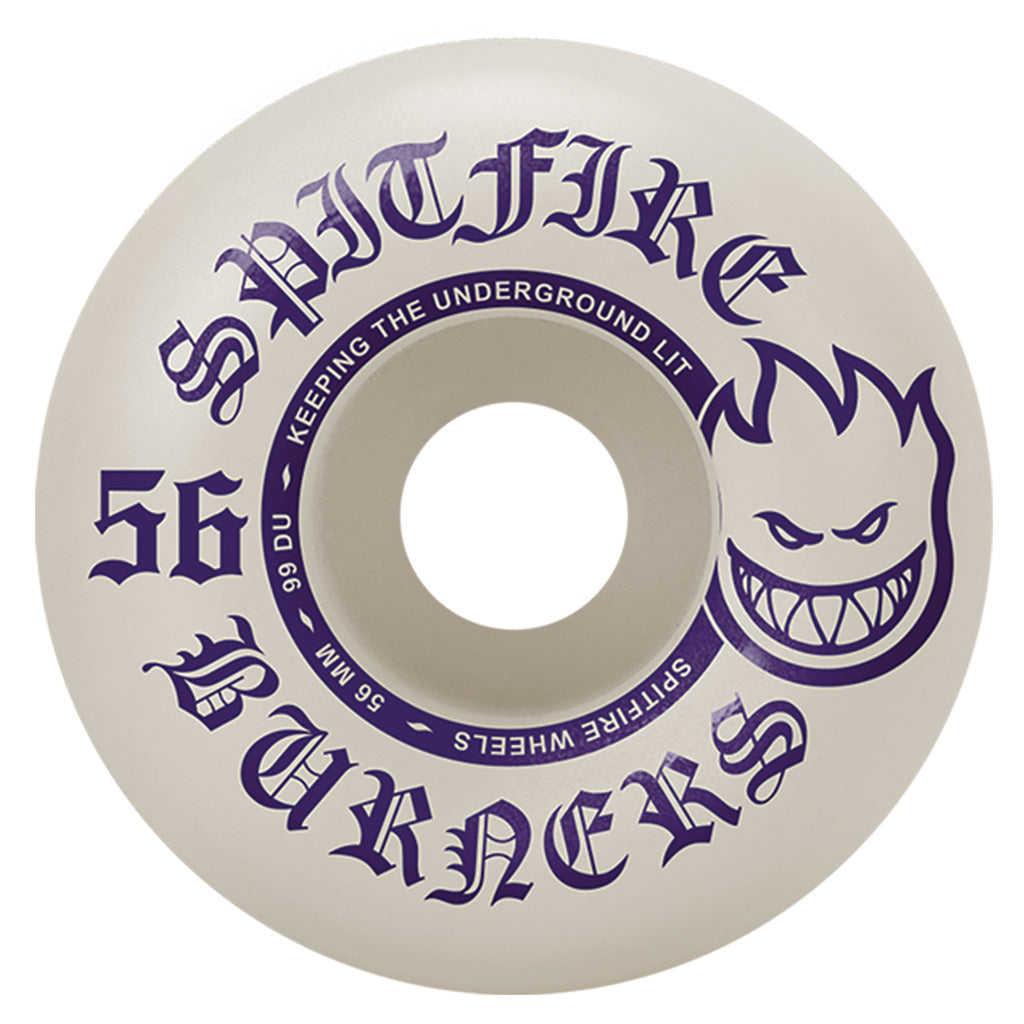 Spitfire Wheels Burners 56mm 99a - White/Purple