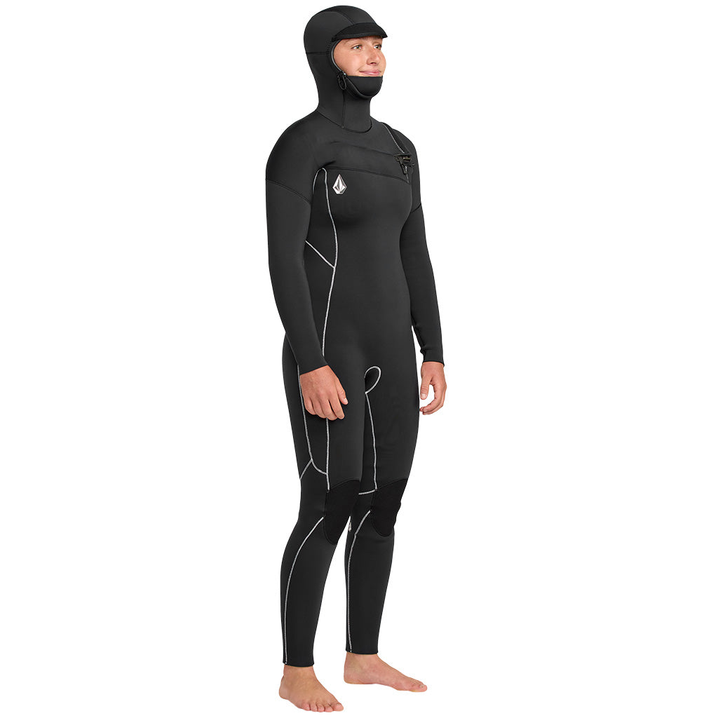 Volcom Modulator Womens 5/4/mm Hooded Chest Zip Wetsuit - Black - W25/26