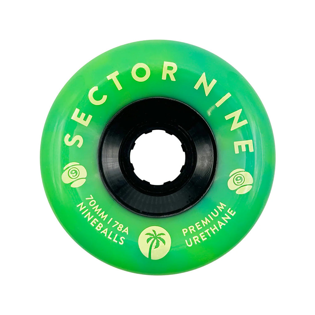 70mm 78A Nineballs Wheel Set - Green Goblins