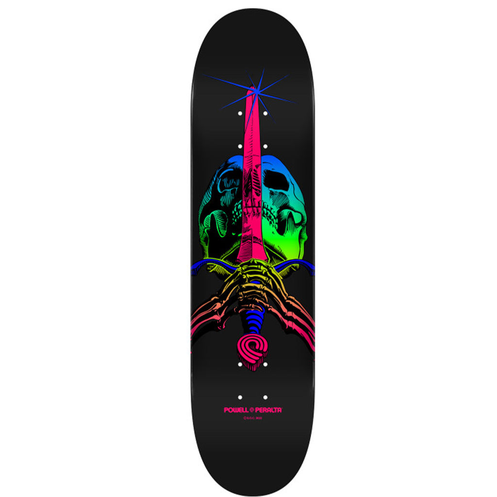 Powell Peralta Skull &amp; Sword Skateboard Deck Green Fade - Shape 243 - 8.25 x 31.95