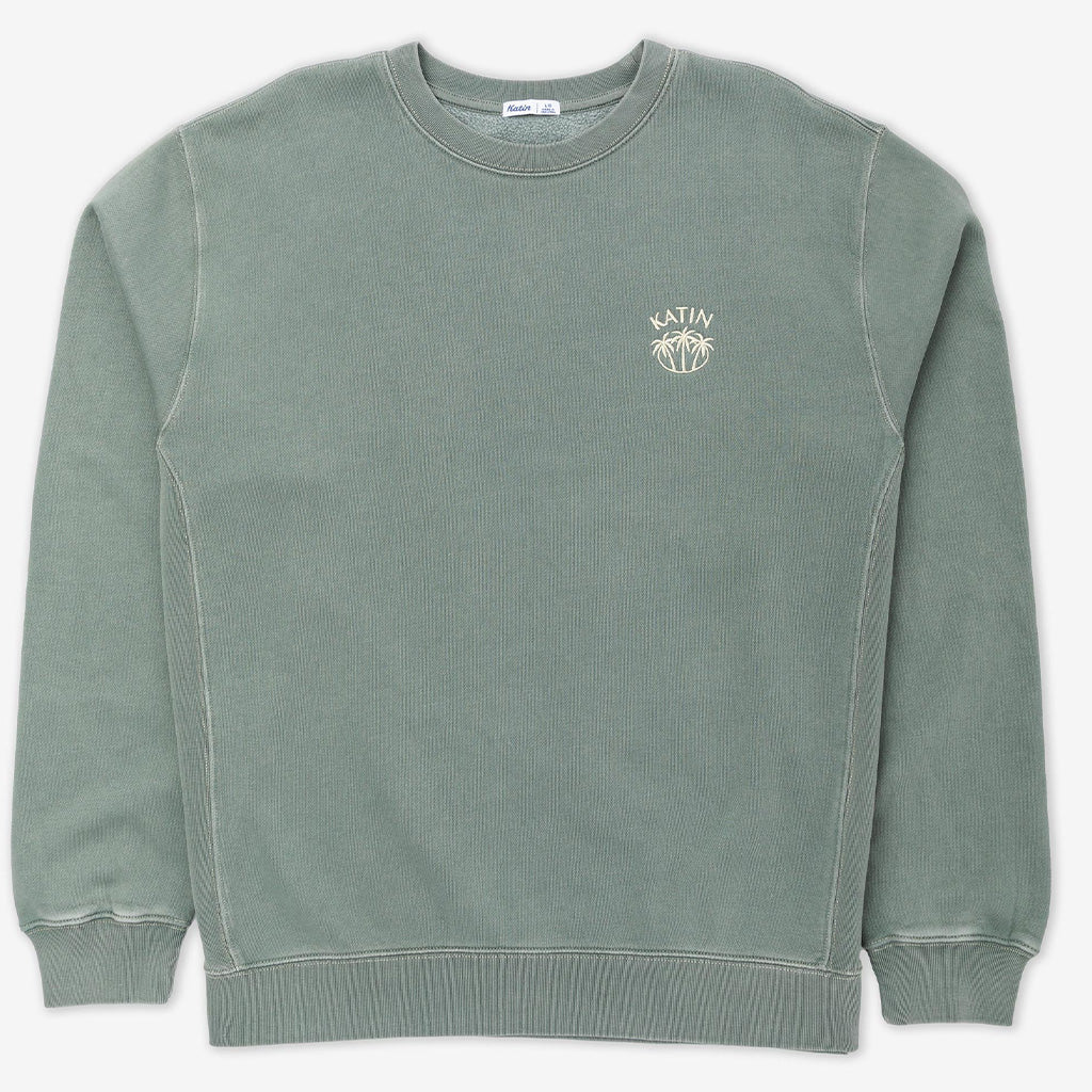Katin Largo Embroidered Crew  Fleece - Dusty Blue