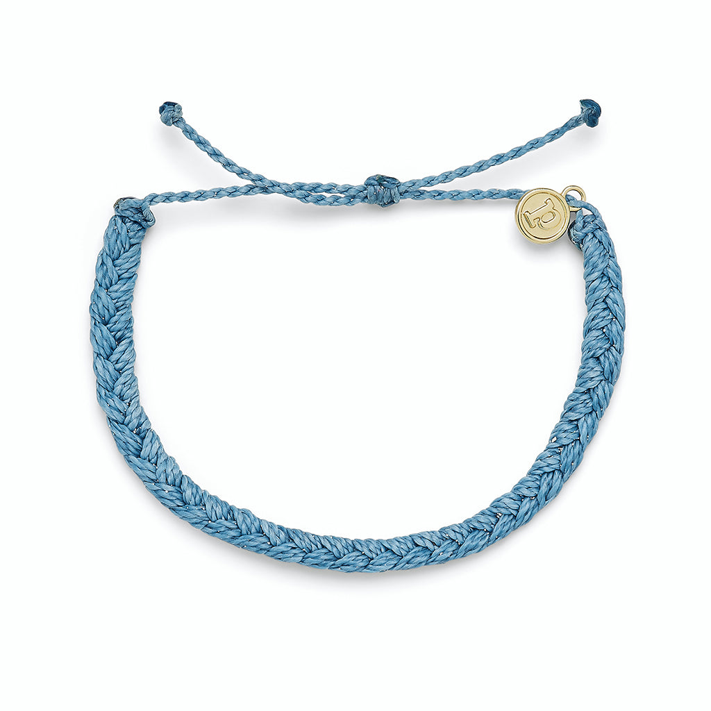 Pura Vida Braided Bracelet - Sky Blue - Seaside Surf Shop 