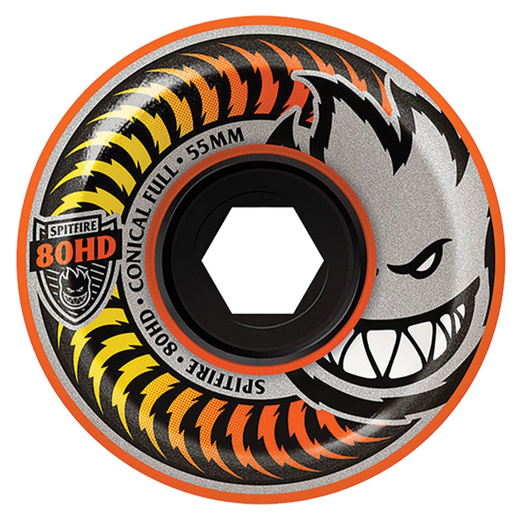 Spitfire Wheels 80HD Fade Conical Full 58mm - Orange