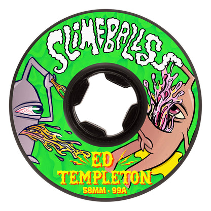 58mm Ed Templeton Vomits Black 99a Slime Balls Wheels