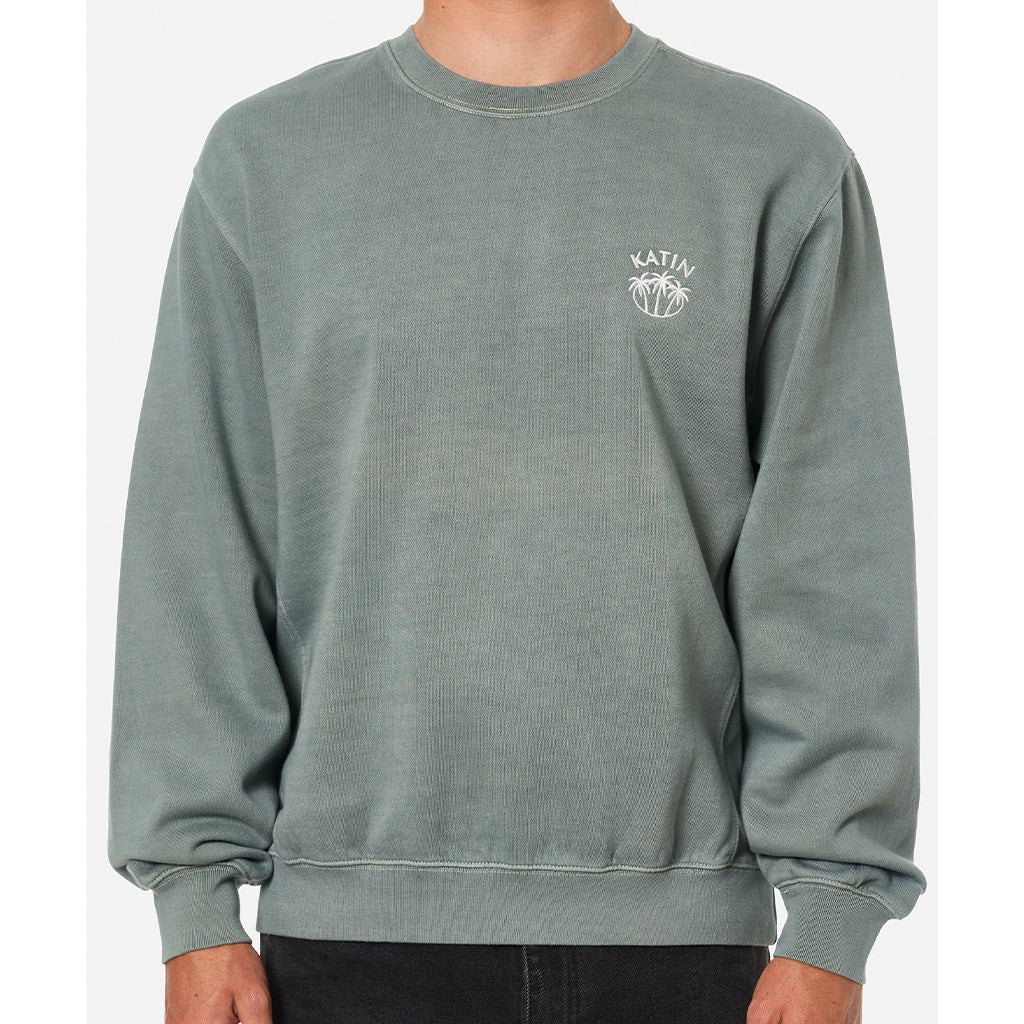Katin Largo Embroidered Crew  Fleece - Dusty Blue