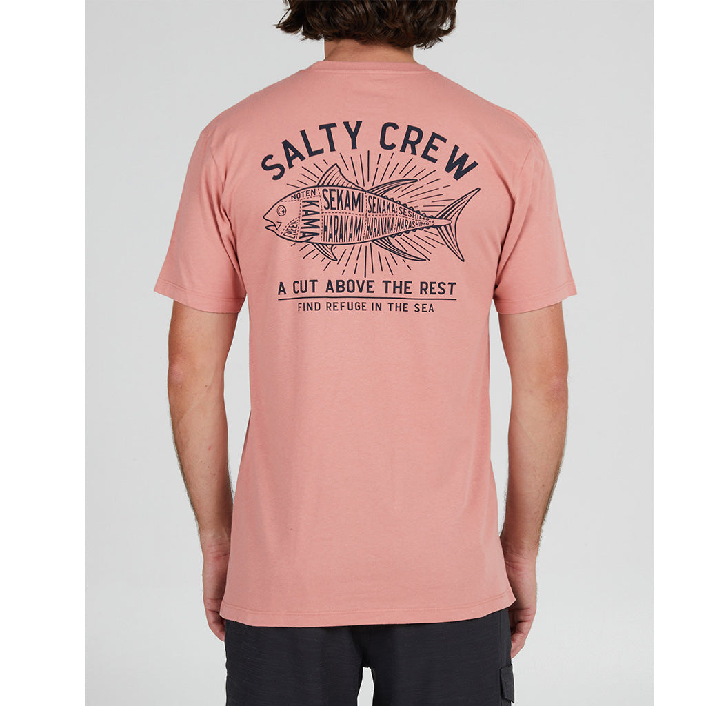 Salty Crew Mens Cut Above Premium S/S Tee - Coral - Seaside Surf Shop 