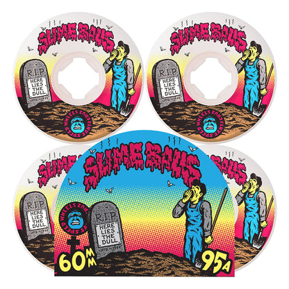 60mm Death of Dull Vomits White   95a Slime Balls Wheels